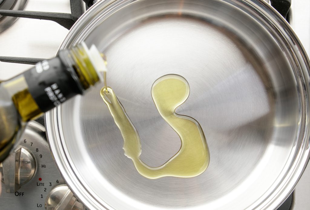 Oil in Pan step1